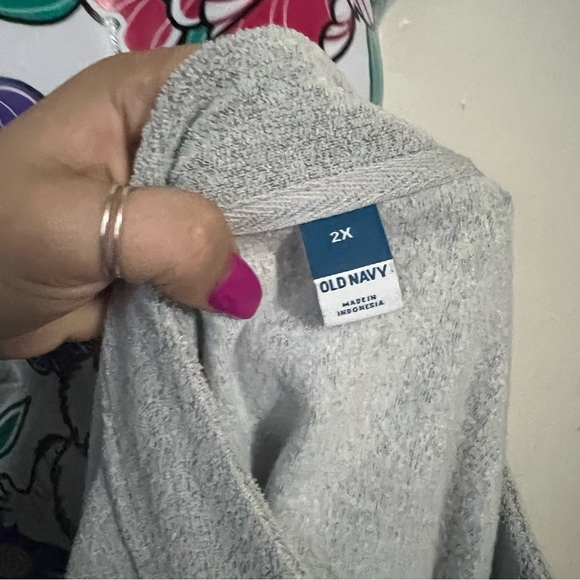 Old Navy Grey 1/4 Zip Sweater - Picture 3 of 3